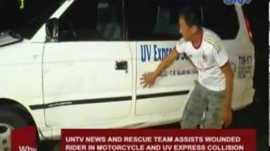 UNTV News & Rescue crew assists wounded rider in bike & UV particular collision