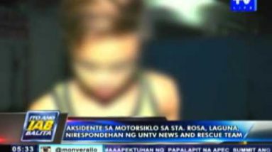 Aksidente sa motorsiklo sa Sta. Rosa, Laguna, nirespondehan ng UNTV News & Rescue