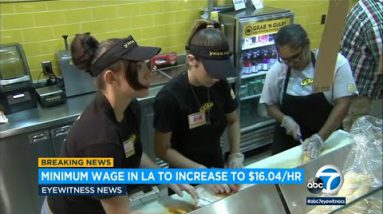 Minimum wage in Los Angeles to expand from $15 to $16.04, Mayor Garcetti announces l ABC7