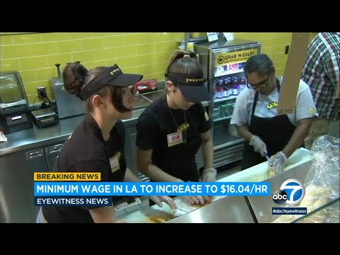 Minimum wage in Los Angeles to expand from $15 to $16.04, Mayor Garcetti announces l ABC7