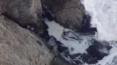 Driver plunges off California cliff, survives without a severe injuries