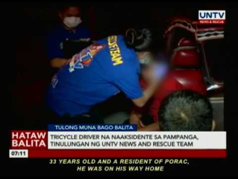 Tricycle driver na na-aksidente sa Pampanga, tinulungan ng UNTV News and Rescue crew