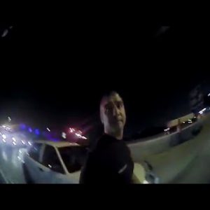 Physique cam footage exhibits cop falling from freeway
