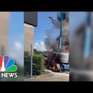 Uncover: Man Jumps From Burning Cherry Picker