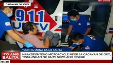 Naaksidenteng motorista sa Cagayan De Oro, tinulungan ng UNTV Recordsdata and Rescue
