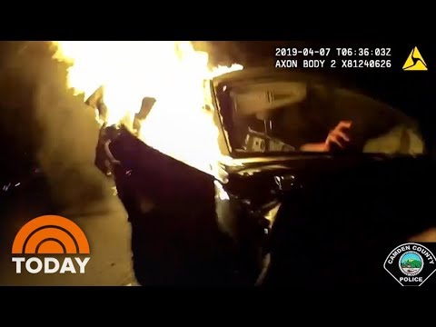 Fiery Smash On A New Jersey Motorway Caught On Camera | TODAY