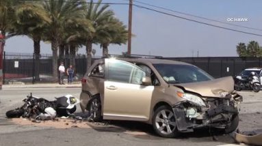 Motorcyclist, harmless pedestrian killed in violent Easter Sunday break in Fullerton