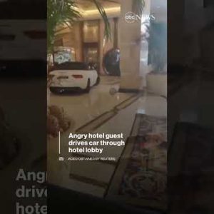 Exasperated hotel visitor drives vehicle thru hotel lobby | ABC Files