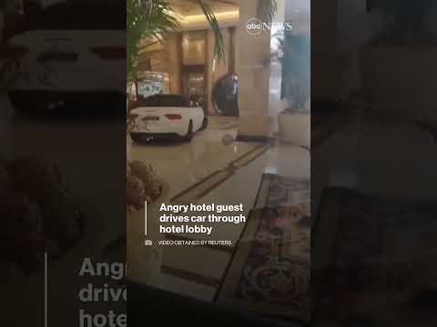 Exasperated hotel visitor drives vehicle thru hotel lobby | ABC Files