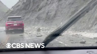 Rockslide hits automobile in Yellowstone Nationwide Park