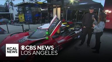 The Whelen Cadillac Racing crew readies for qualifying rounds at the Acura Gargantuan Prix: SoCal Spotlig