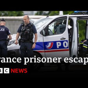 Manhunt below formulation in France after two detention heart officers killed in prisoner flee | BBC News