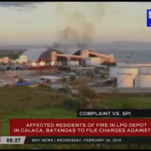 Affected residents of fire in LPG depot in Calaca, Batangas to file costs in opposition to SPI