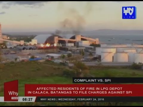 Affected residents of fire in LPG depot in Calaca, Batangas to file costs in opposition to SPI