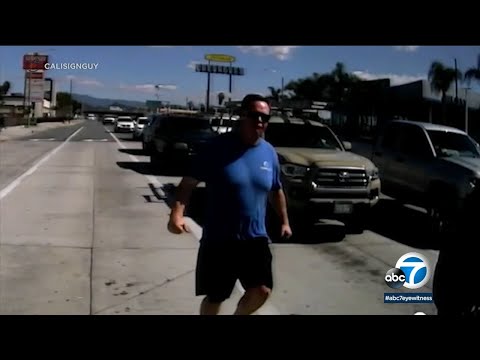 Man assaults vehicle in OC dual carriageway-rage incident captured on video