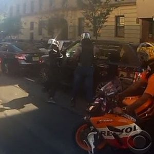 Two suspects in custody in NYC biker boulevard rage incident