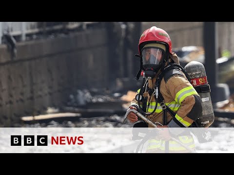 Exploding batteries spark deadly South Korea factory fireplace | BBC News