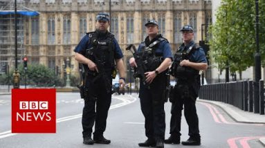 Armed police at Westminster break space – BBC News