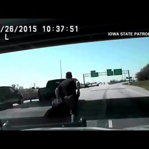 Converse trooper performs CPR on driver having a coronary heart assault