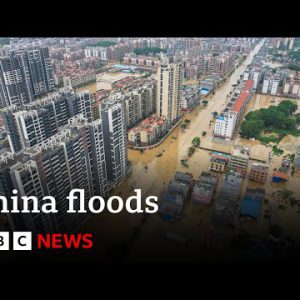 China floods: Tens of thousands of folks evacuated from Guangdong after heavy rain | BBC Records