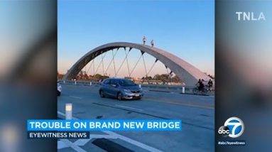 Video: Contemporary Sixth Freeway bridge already tormented by avenue takeovers, masses of stunts l ABC7
