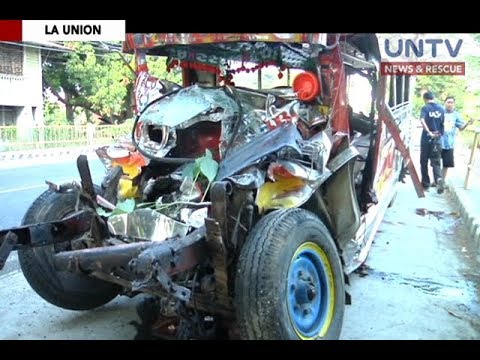 20 patay kabilang ang ilang bata sa banggaan ng jeep at bus sa La Union