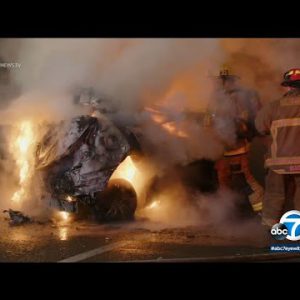 4 killed in fiery solo shatter on 110 Cramped-fetch admission to twin carriageway in South LA