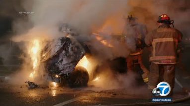 4 killed in fiery solo shatter on 110 Cramped-fetch admission to twin carriageway in South LA