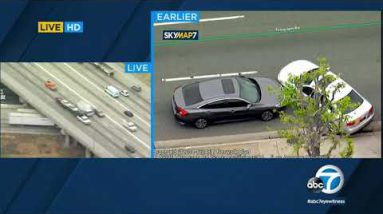 VIDEO: Police dart suspect in Audi from Orange County into Los Angeles County | ABC7