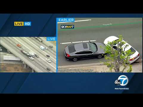 VIDEO: Police dart suspect in Audi from Orange County into Los Angeles County | ABC7