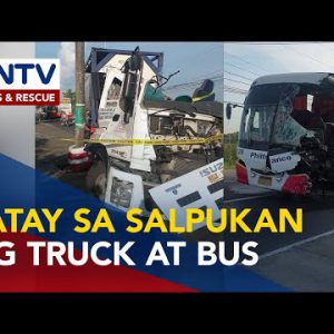 2 nasawi sa banggaan ng truck at passenger bus sa Milaor, Camarines Sur