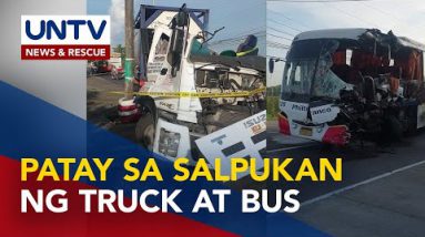 2 nasawi sa banggaan ng truck at passenger bus sa Milaor, Camarines Sur