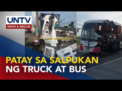 2 nasawi sa banggaan ng truck at passenger bus sa Milaor, Camarines Sur