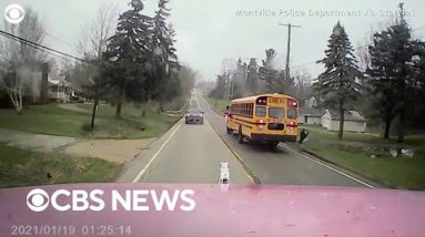 Dramatic pictures presentations truck narrowly trudge away out college bus as brakes fail