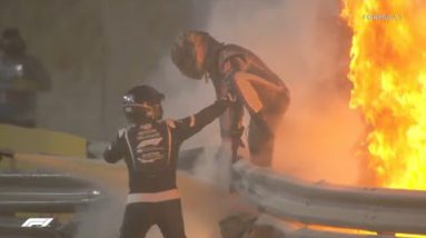 Arrangement 1 driver escapes from fiery inferno after crash at Bahrain Gargantuan Prix I ABC7