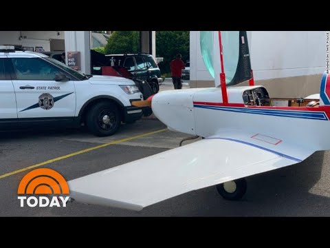 Emergency Plane Touchdown On Busy Toll road Caught On Camera | TODAY