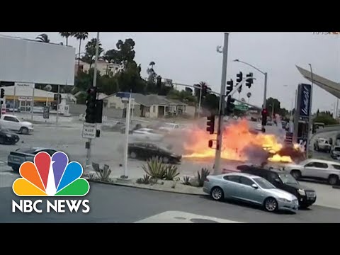 Dramatic Video: Fiery Los Angeles Vehicle Shatter Kills Five, Injures Seven