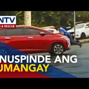 Lisensya ng driver na humarurot kahit could perchance nakakapit na traffic enforcer sa hood, sinuspinde ng LTO