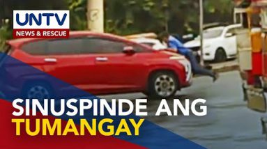 Lisensya ng driver na humarurot kahit could perchance nakakapit na traffic enforcer sa hood, sinuspinde ng LTO