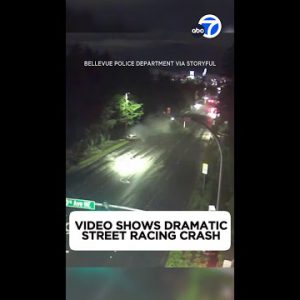 Video reveals dramatic avenue racing smash