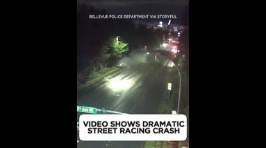 Video reveals dramatic avenue racing smash