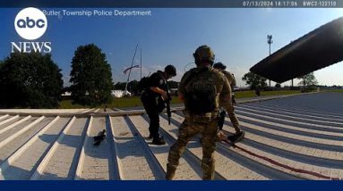 Physique camera photos shows moment officer confronted Trump shooter on rooftop