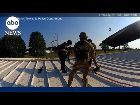 Physique camera photos shows moment officer confronted Trump shooter on rooftop