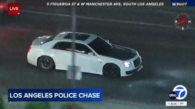 END OF CHASE: Police chasing driver in Los Angeles