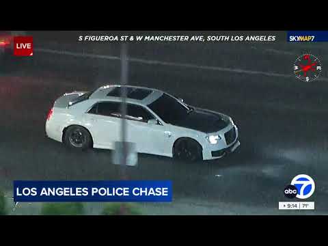 END OF CHASE: Police chasing driver in Los Angeles