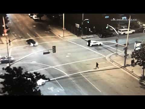 RAW VIDEO: Pedestrian mowed down by hit-and-flee driver in downtown LA | ABC7