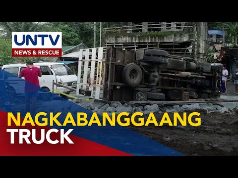 Isang van at dalawang truck, sangkot sa aksidente sa Tabaco, Albay