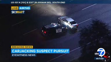 FULL CHASE: CHP slams into automobile to total wild pursuit on 101 Freeway