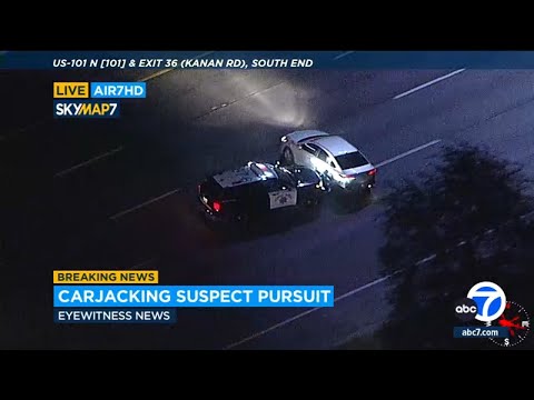 FULL CHASE: CHP slams into automobile to total wild pursuit on 101 Freeway