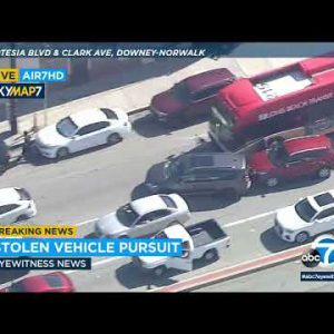 Trudge ends after driver dodges spike strips, weaves past LASD cruisers